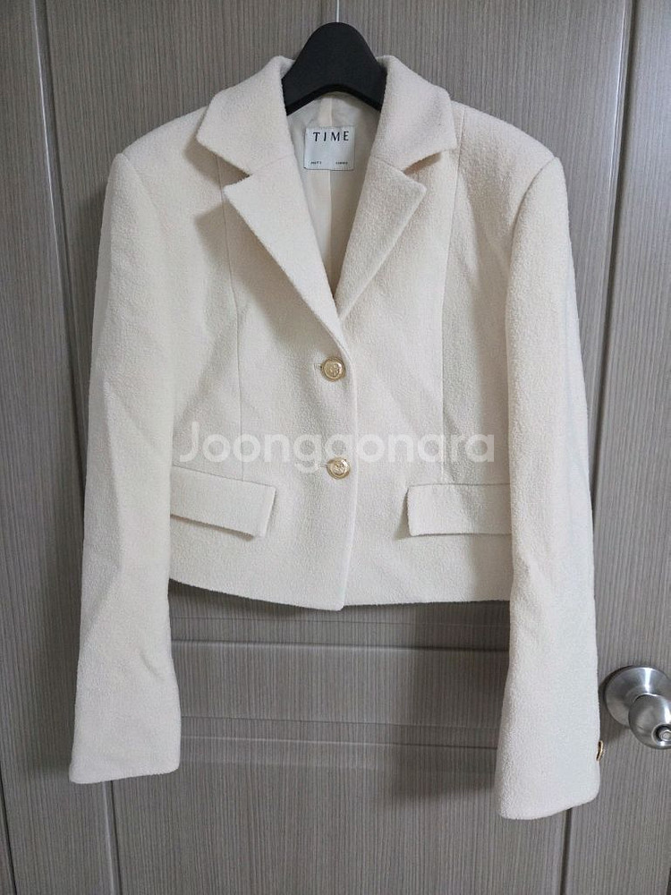 타임 울 블렌드 부클 크롭자켓55 랑방 마인 더캐시미어--4