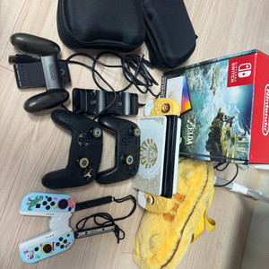 닌텐도 스위치 젤다 에디션 OLED 512 게임기 세트