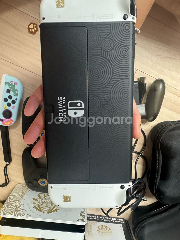 닌텐도 스위치 젤다 에디션 OLED 512 게임기 세트--3