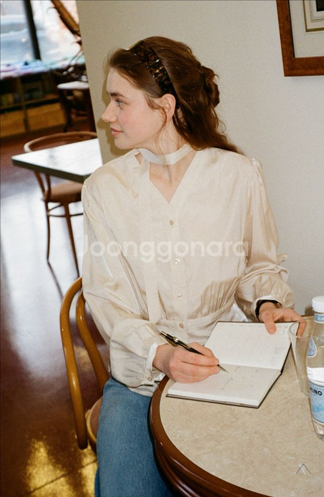 SO IR 타이 블라우스--0