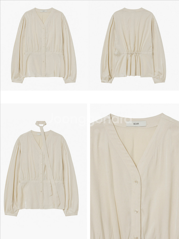 SO IR 타이 블라우스--3