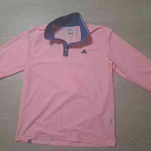 아디다스 핑크색 긴팔 폴로티셔츠 팝니다