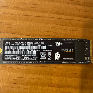 WD black SN850x ssd 2tb 병행 택포