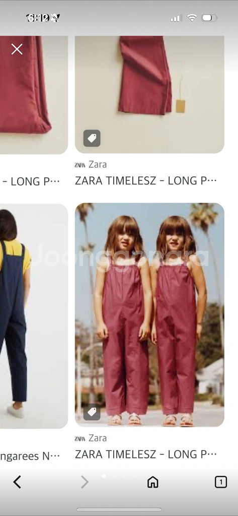 90cm 자라키즈 타임 오버롤 슈트 레드 원피스 휴향지 코디--2