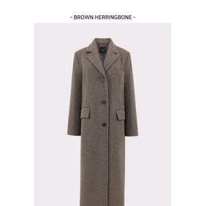 룩캐스트 소이 울 싱글 코트 브라운 S