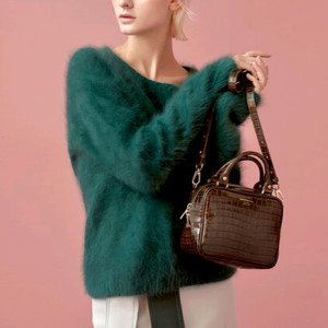 이태리 소가죽 크록 패턴 미니 토트백 크로스백 가방