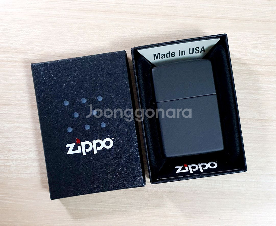 지포 정품 레귤러 블랙 매트 라이터 - G038--3