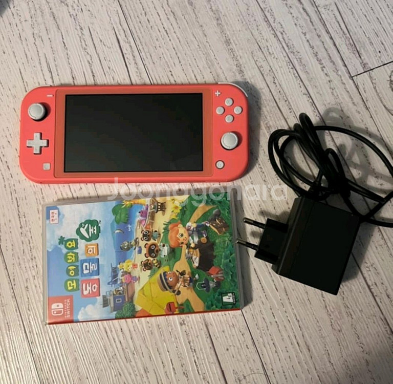 닌텐도 스위치 라이트 코랄+동물의 숲 팝니당!--0