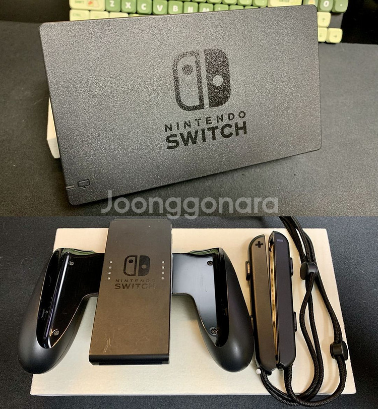 구형 닌텐도 스위치 박스 세트 + 악세사리 판매(택포)--5
