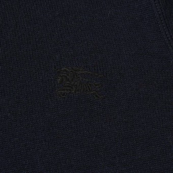 버버리 키즈 네이비 시그니처 엘보우 패치 울 스웨터(6Y) 새상품--2