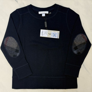 버버리 키즈 네이비 시그니처 엘보우 패치 울 스웨터(6Y) 새상품