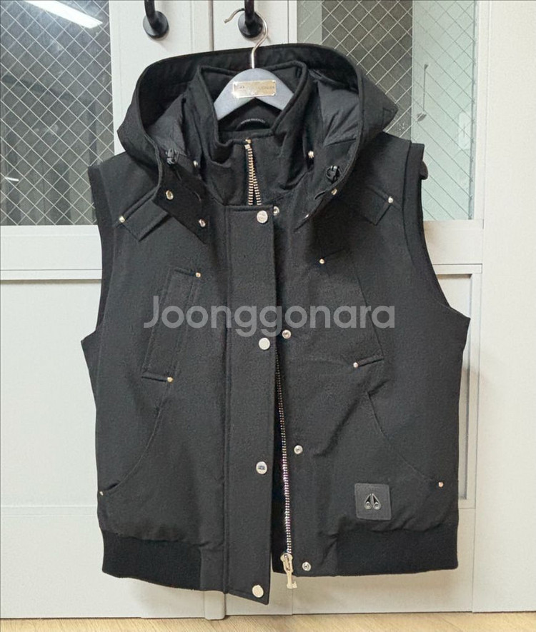 무스너클 여성 후드 패딩 베스트 조끼 M--0