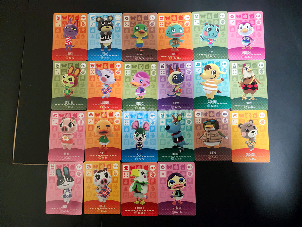 닌텐도 스위치 동물의 숲 아미보카드 인기주민!!--0