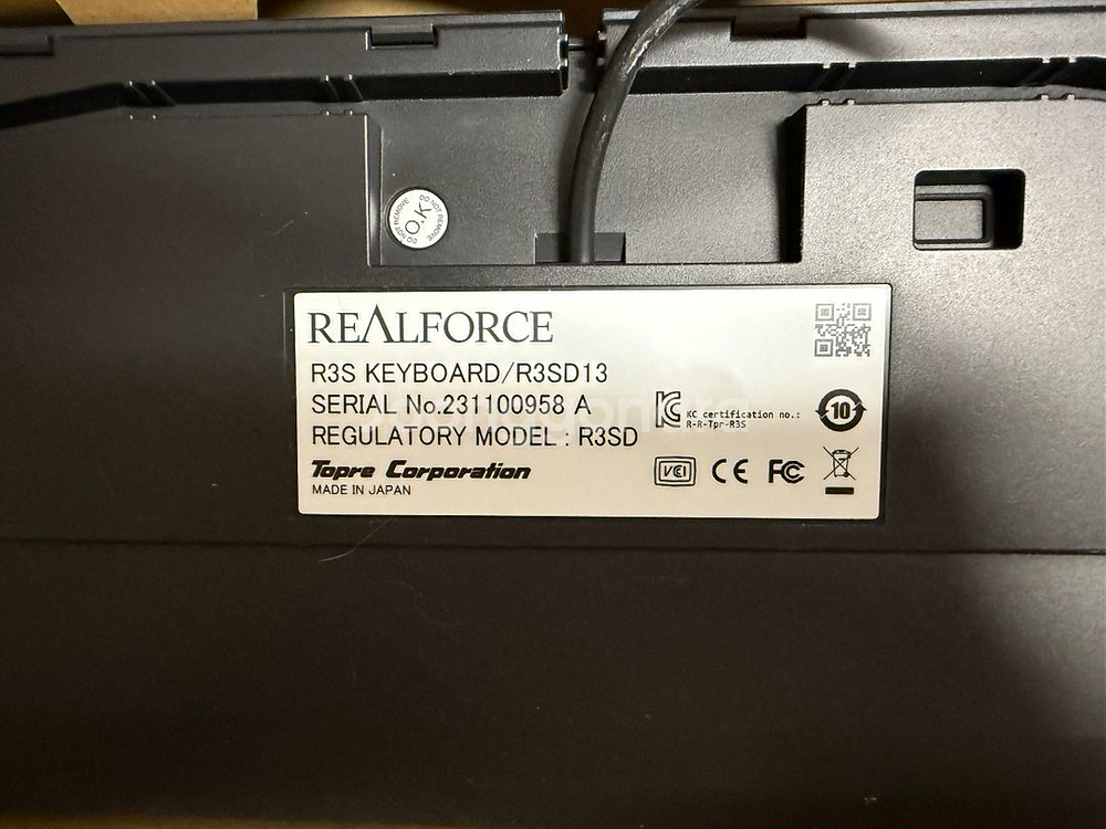 리얼포스 R3S 30g 87키(영문) 균등 저소음+덮개포함--1