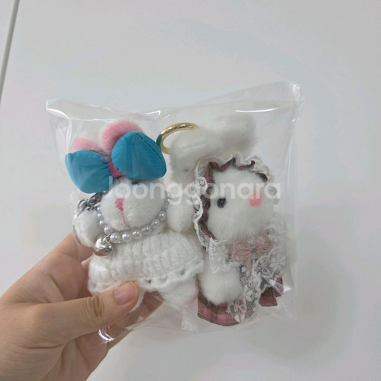 토끼 인형 키링 4종 모음--6