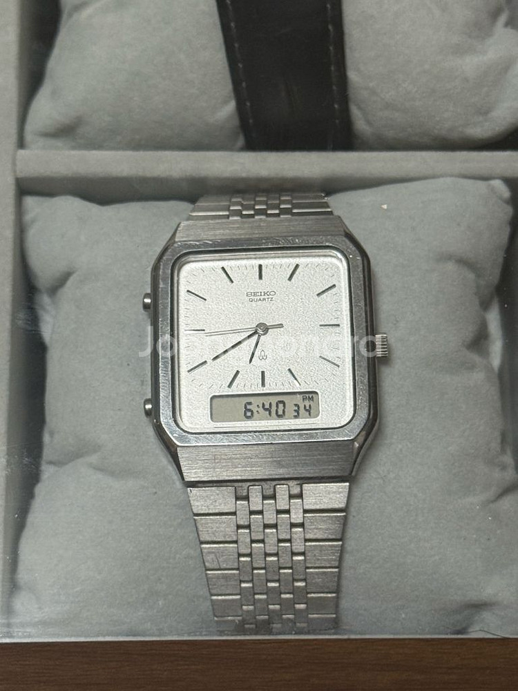 세이코 쿼츠 눈송이 아나디지 빈티지 시계--2