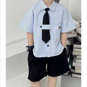 해피델리 남아 스트라이프 정장 세트 130