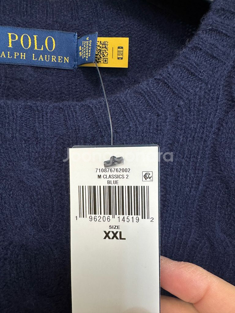 폴로 랄프로렌 남성 캐시미어 니트 XXL 새상품--3