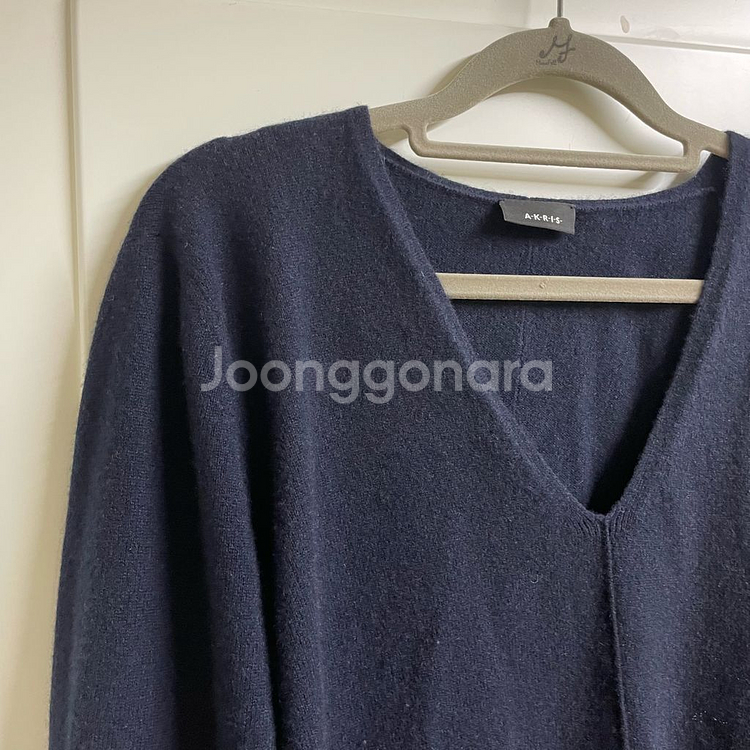 아크리스 캐시미어 네이비 니트--2