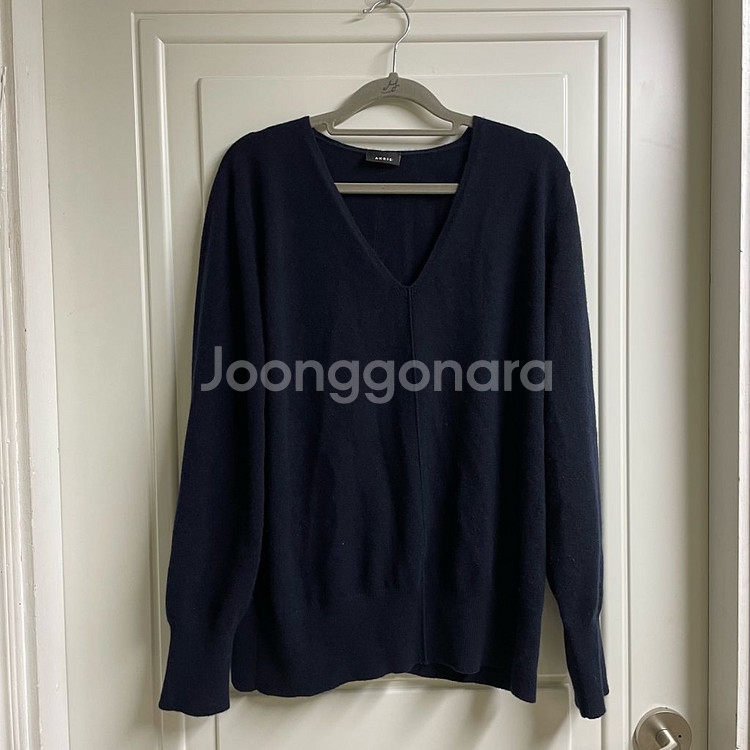 아크리스 캐시미어 네이비 니트--5