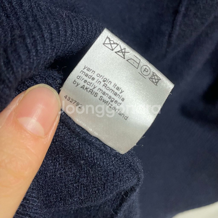 아크리스 캐시미어 네이비 니트--8