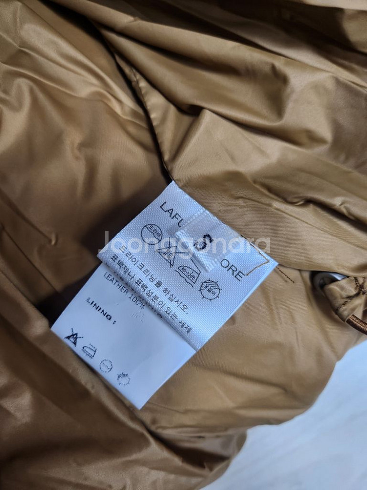 라퍼지스토어 정품 하이넥 유광 숏 구스 패딩 100사이--3