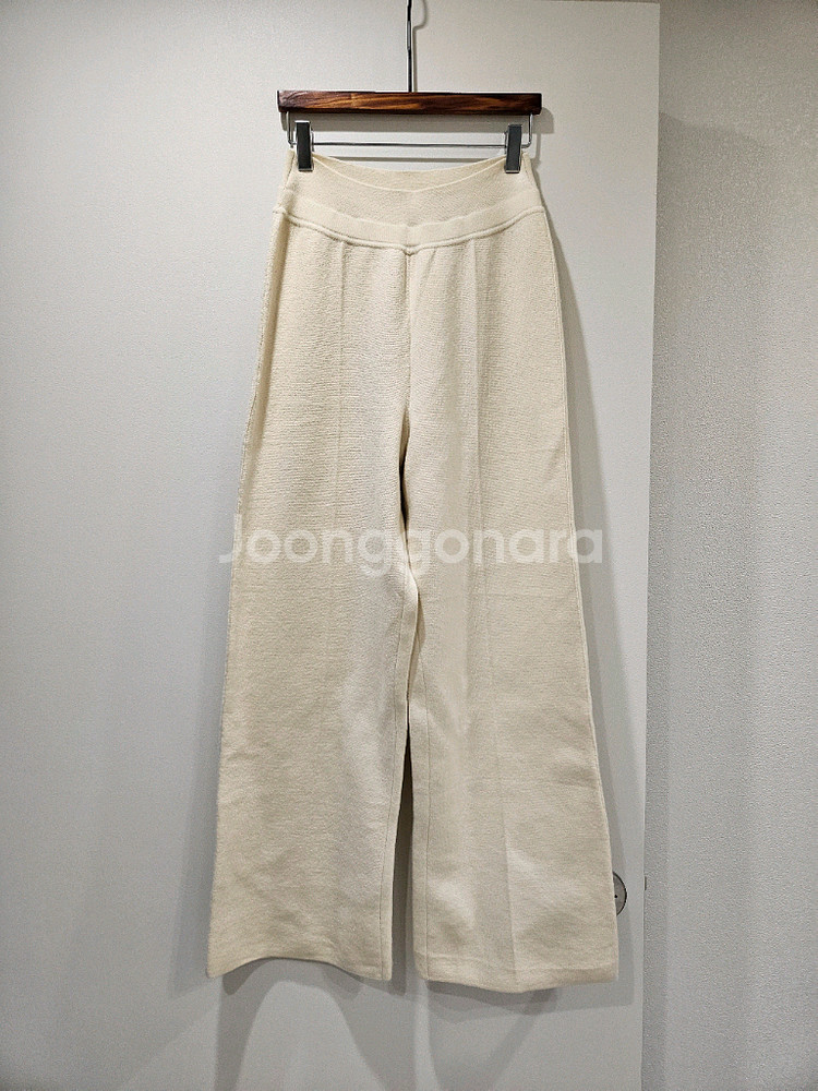 캐시미어 블렌드 밴딩 니트 팬츠--3