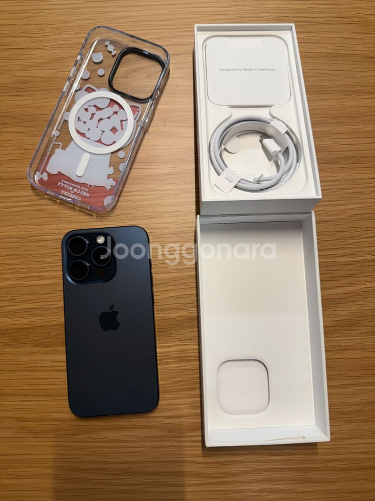 (미국판 무음)아이폰15Pro 256g 블루 티타늄--1