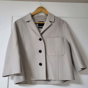 더캐시미어 크롭 모직 쟈켓 코트 한섬