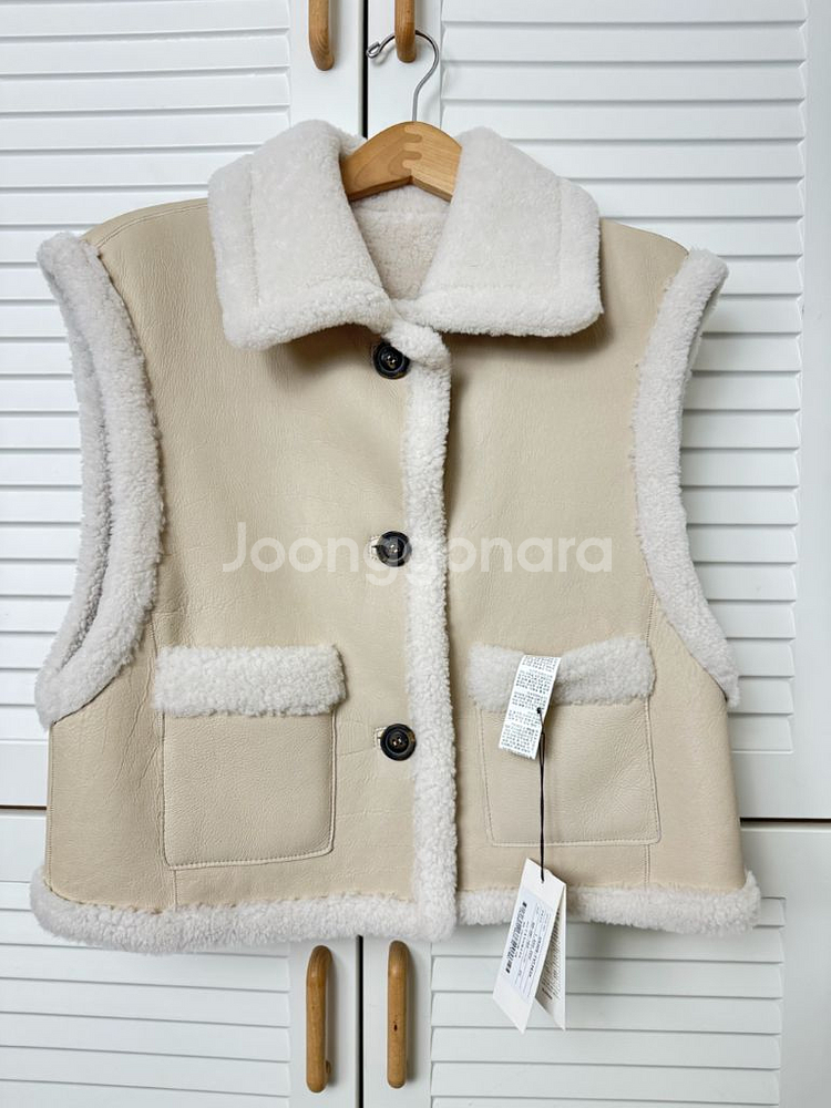 더캐시미어 무스탕 양털 베스트 조끼--2