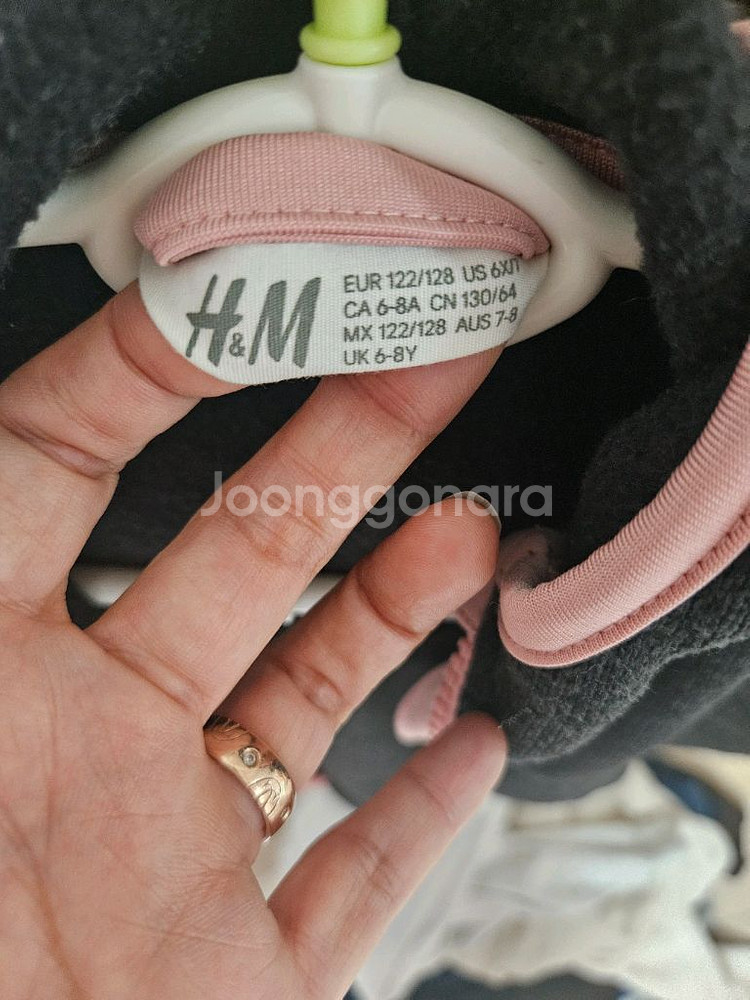 H&M 후드 집업 130 쌍둥이 2벌 일괄판매--2