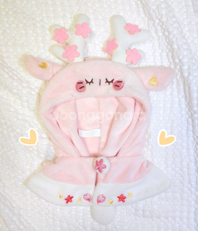 2벌)20cm 솜인형옷장 봄사슴망토 별여우망토 실타래옷장--2