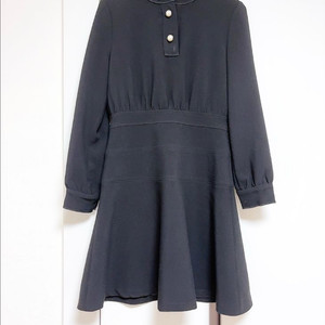 [올리브데올리브]아이유 블랙 진주 플레어 원피스(55size)