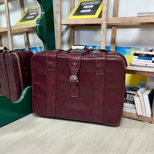 최종할인) 90s 빈티지 와인 레더 대형 여행가방