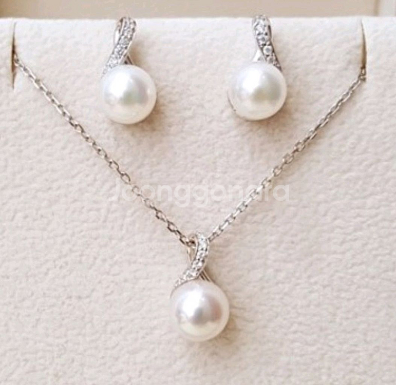 골든듀 끌레르 진주 목걸이 귀걸이 세트--0