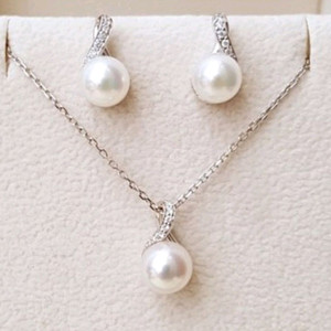 골든듀 끌레르 진주 목걸이 귀걸이 세트