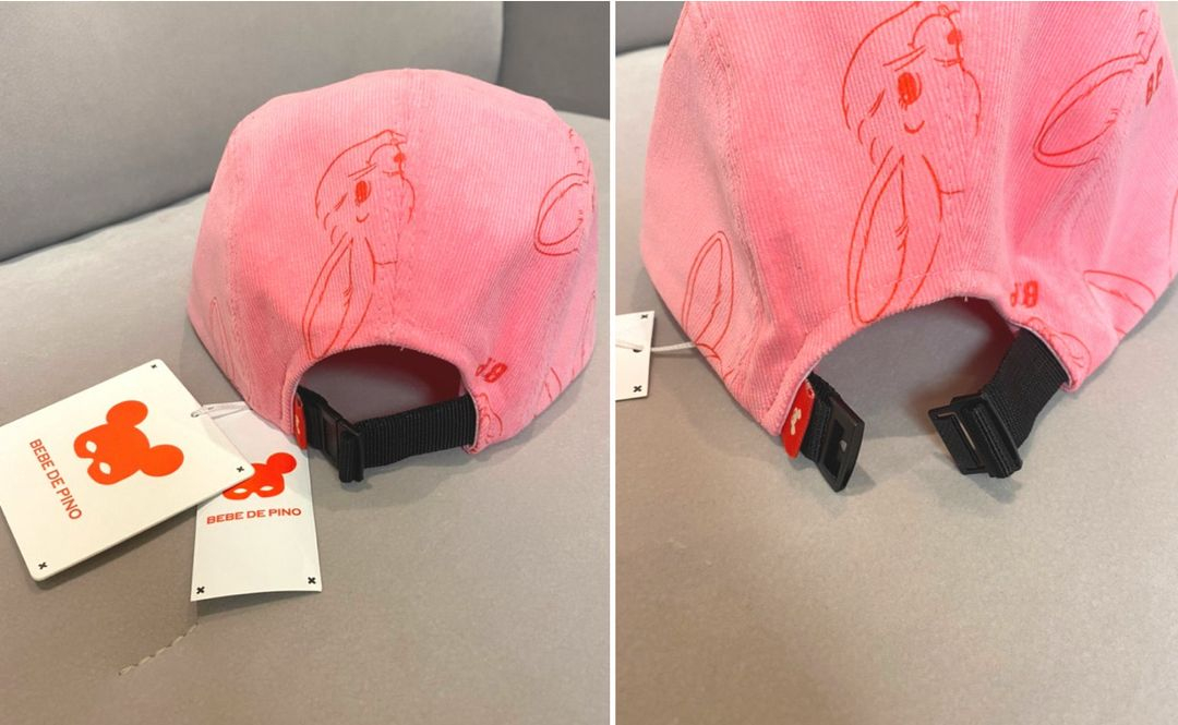베베드피노 핑크 엘리 캠프 캡 모자 새상품--1