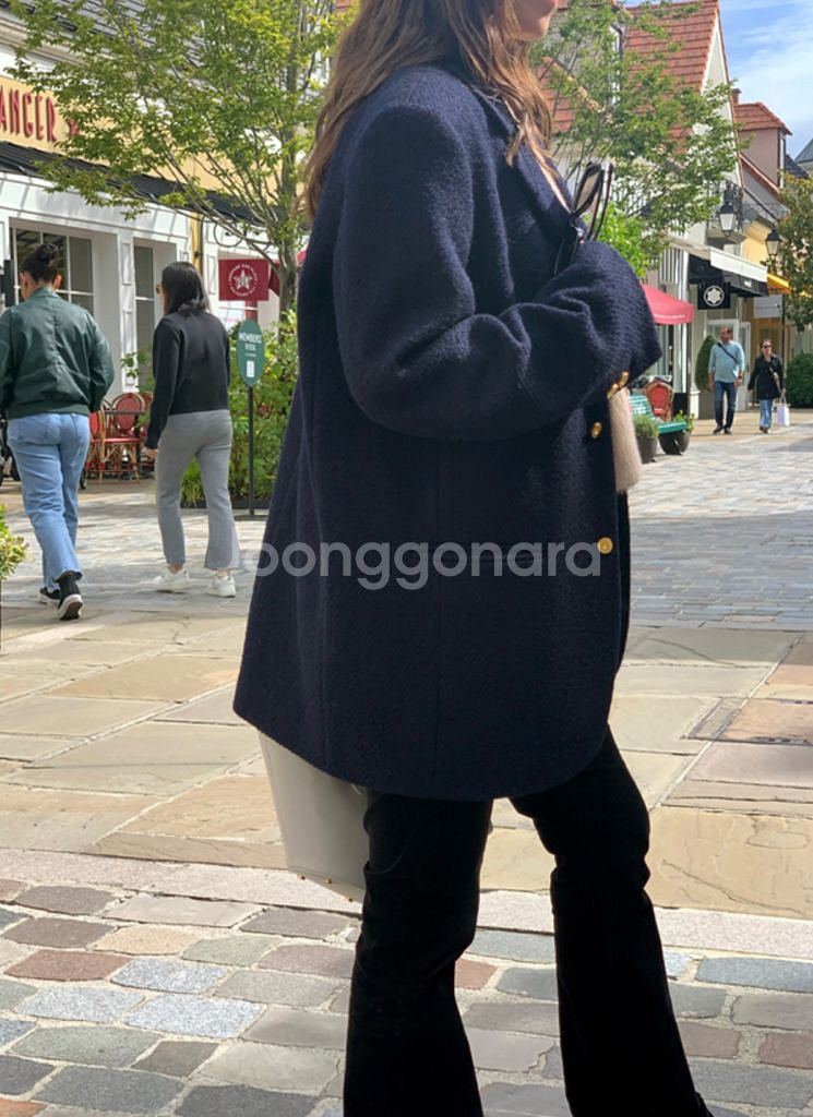 [쏭스튜디오] 알파카 테일러드 자켓 (네이비/새상품)--8