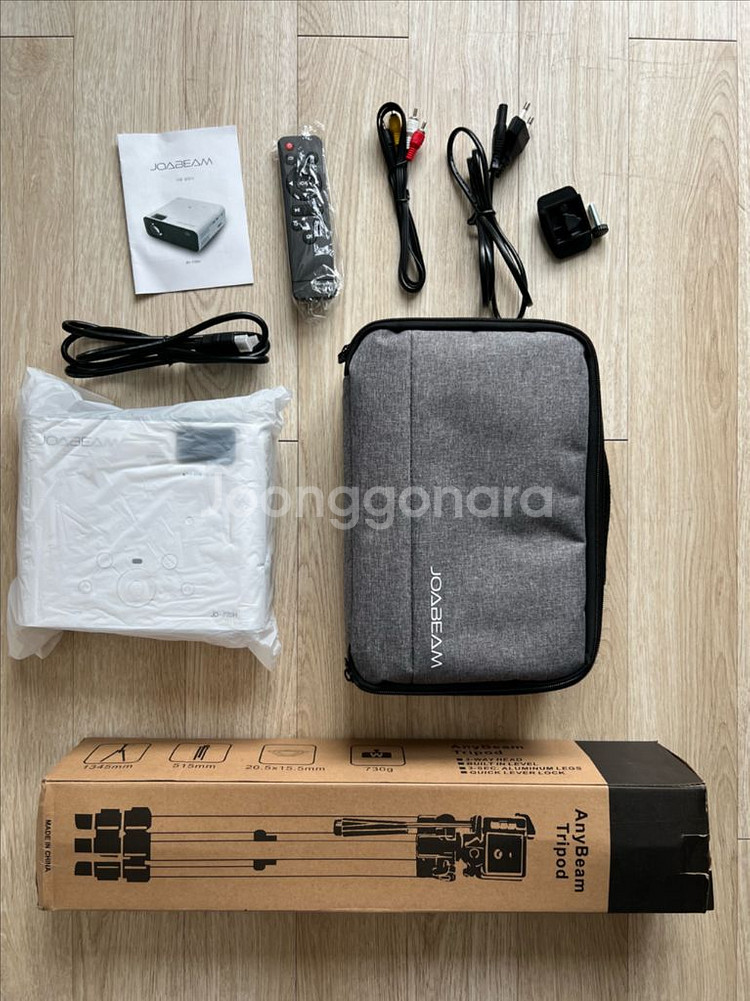[풀패키지 / 거의 새제품] 조아빔 JD-720H 빔프로젝터 + 케이스 + 삼각대--0