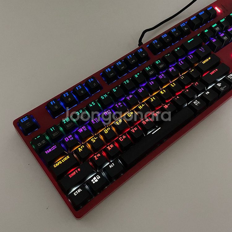 앱코해커 K660S 레드 키보드 마우스 스피커 헤드셋--3