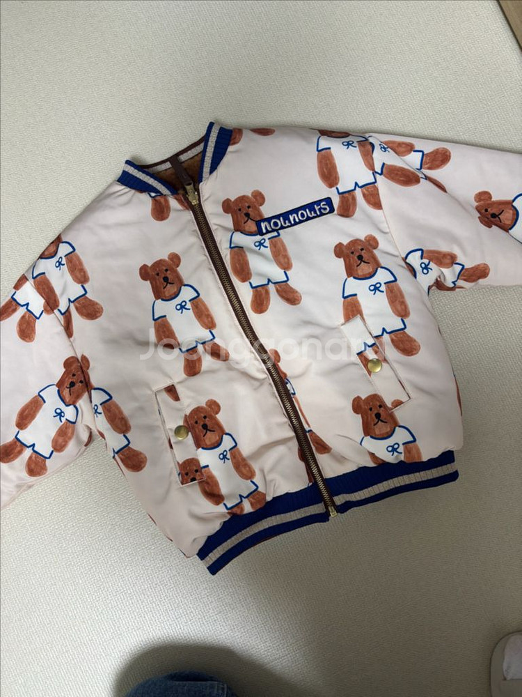 리미떼두두 베어 리버시블 양면 퍼 점퍼 m--0