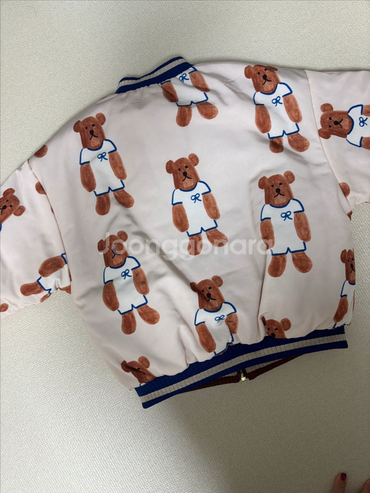 리미떼두두 베어 리버시블 양면 퍼 점퍼 m--1