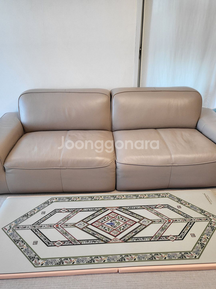 코펜하겐 3인 천연가죽 소파--1