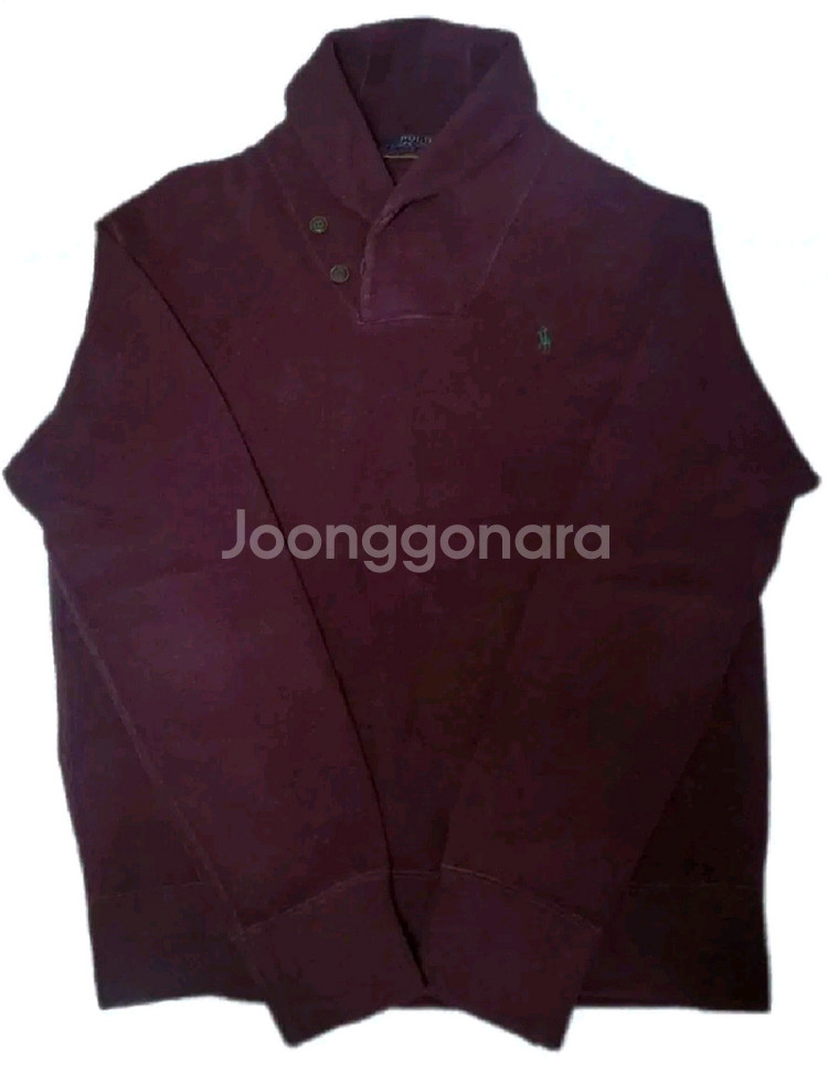 폴로 랄프로렌 빈티지 숄카라 맨투맨 스웻셔츠 : 버건디--1