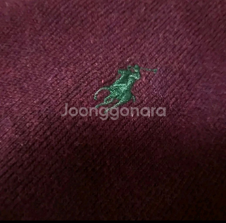 폴로 랄프로렌 빈티지 숄카라 맨투맨 스웻셔츠 : 버건디--2