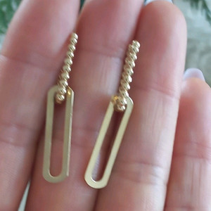 14k 골드 체인 귀걸이