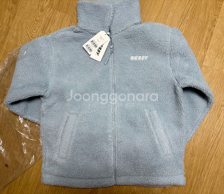 널디 플리스자켓XS 스카이블루55 ,검정 플리스 새제품 두종류--3