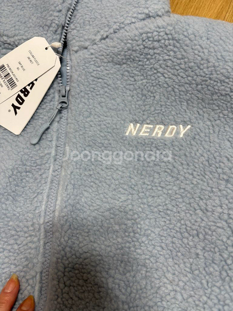 널디 플리스자켓XS 스카이블루55 ,검정 플리스 새제품 두종류--4