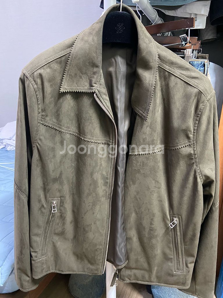유스 youth Faux Suede Jacket 카키색 s사이즈--0