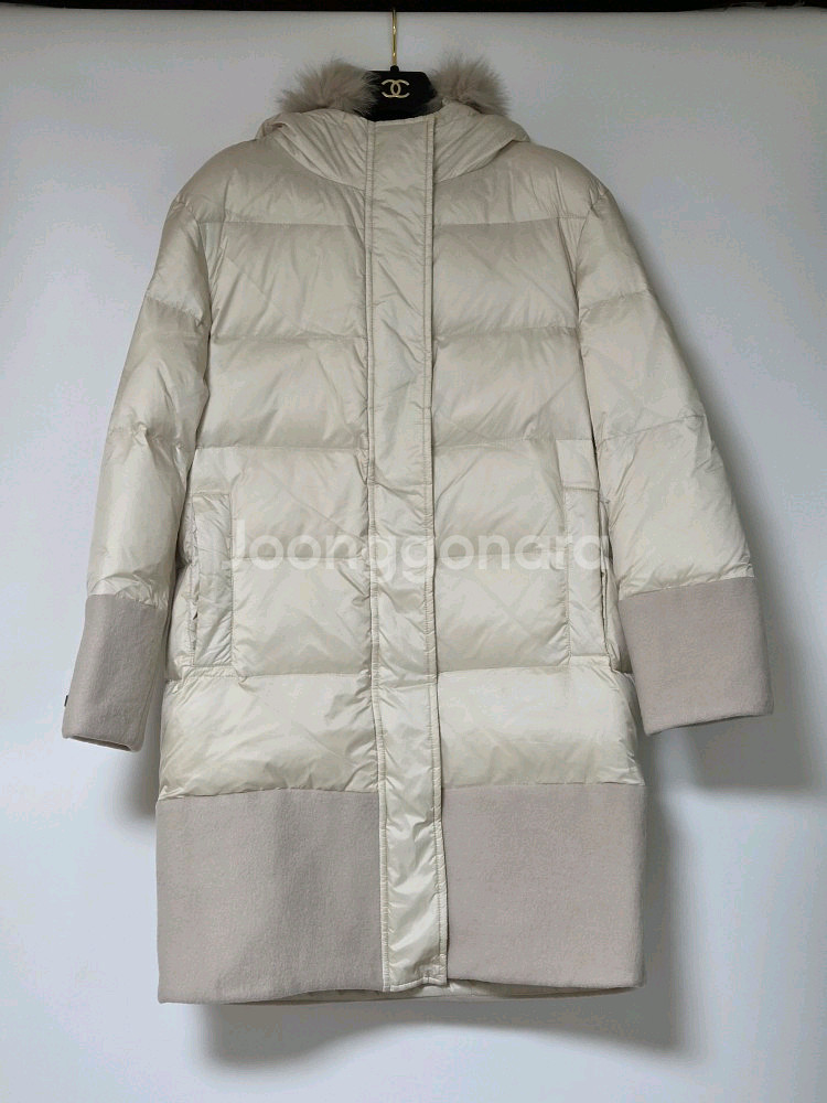 정가 150만원 이상! 이탈리아 페세리코 PESERICO 폭스 퍼 구스다운 패딩 코트 (40)--0